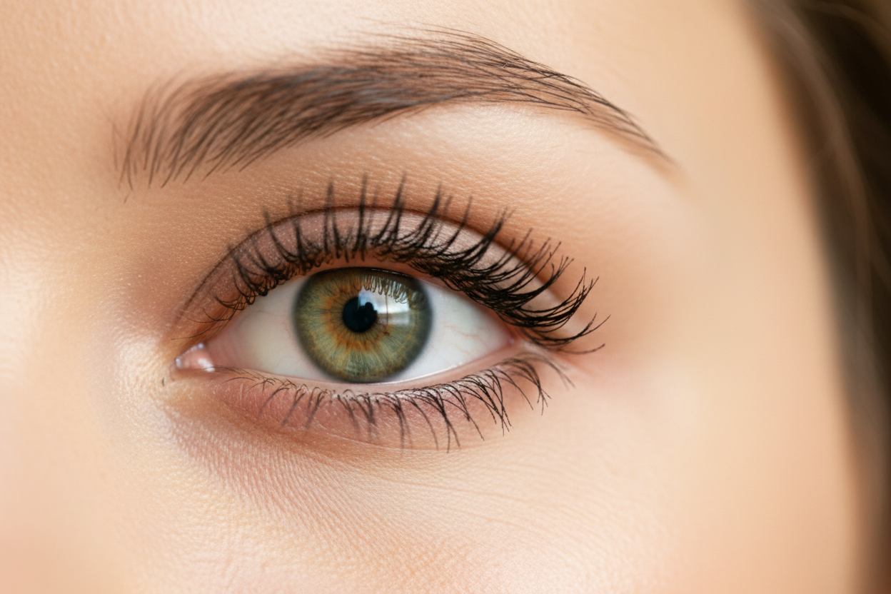 Close-up women's eyes